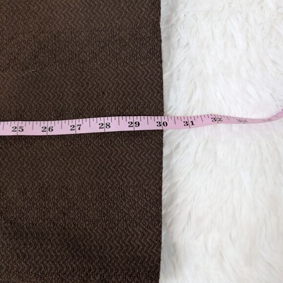 Jack Puff Shoulder Poetcore Coat Jacket Herringbone Tweed Brown Small - Picture 11 of 16